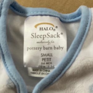 Halo sleep sack pottery barn kids blue SM NEW